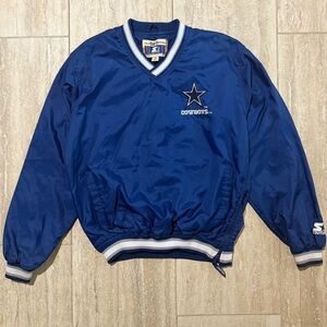 Vintage 90s Dallas Cowboys Sweater Troy Aikman Quarterback NFL #8 Sz XL Fan